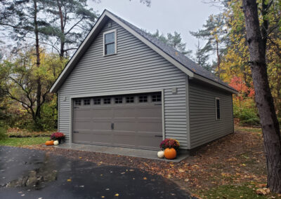 two car garage with one door